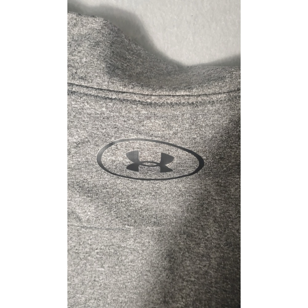 Under Armour ColdGear Fitted Long Sleeve Mock Neck Shirt Men's XL Gray Baselayer - Picture 4 of 5